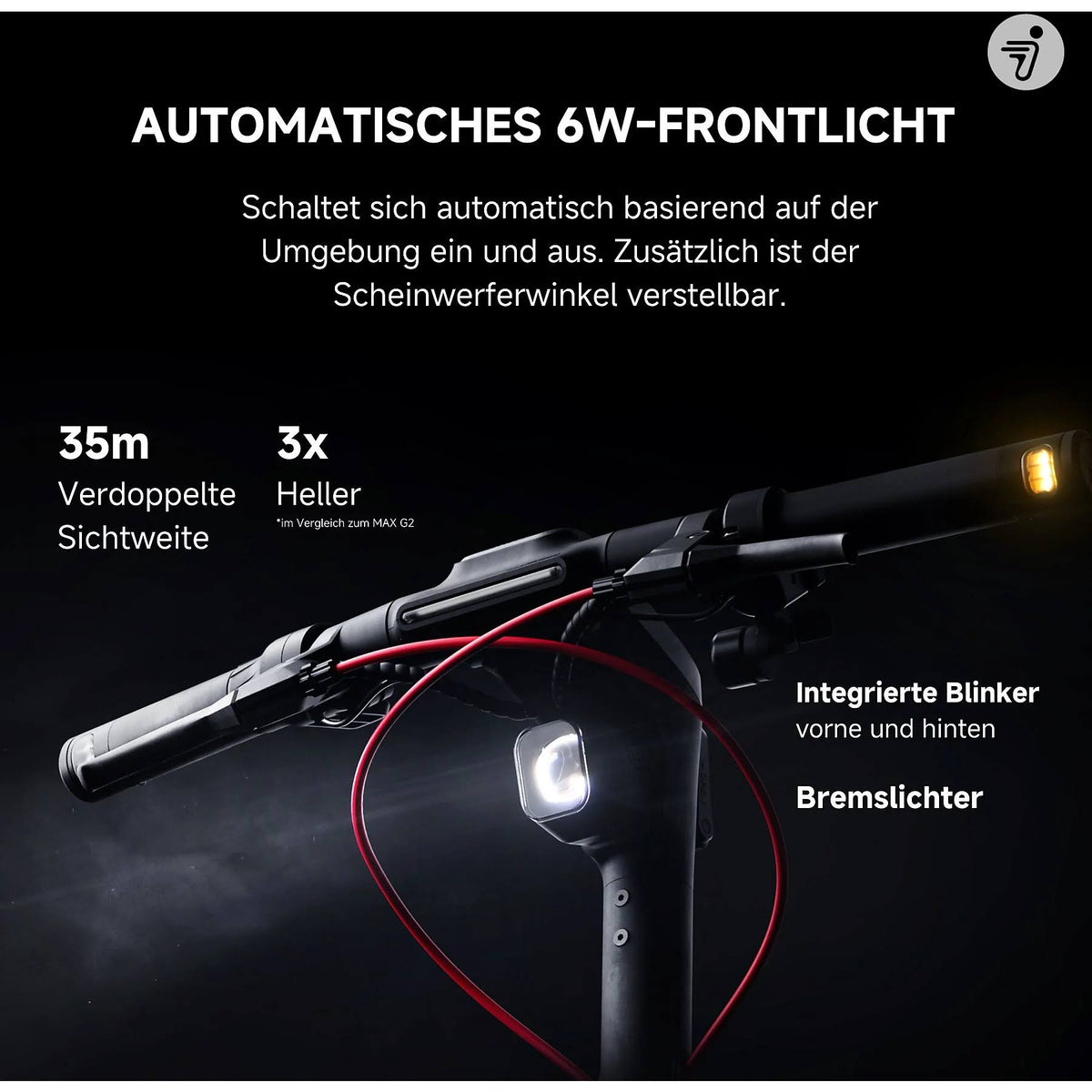 Segway Ninebot MAX G3 D E-Scooter – 11 Zoll, 80 km Reichweite, 20 km/h, ABE Straßenzulassung