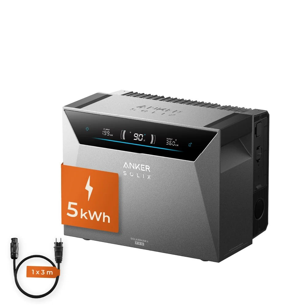 Anker SOLIX Solarbank 4 E5000 Pro Balkonkraftwerk Speicher 5.024 Wh, 4 MPPT, 5000 W PV, 2500 W AC – Bild 5
