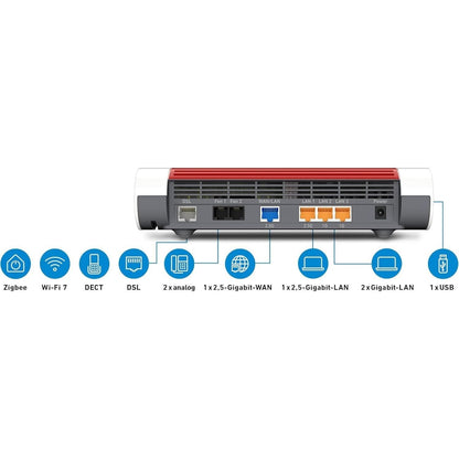 AVM FRITZ!Box 7690 DSL-Router, Wi-Fi 7, Zigbee, DECT-Basis, Weiß – Bild 5
