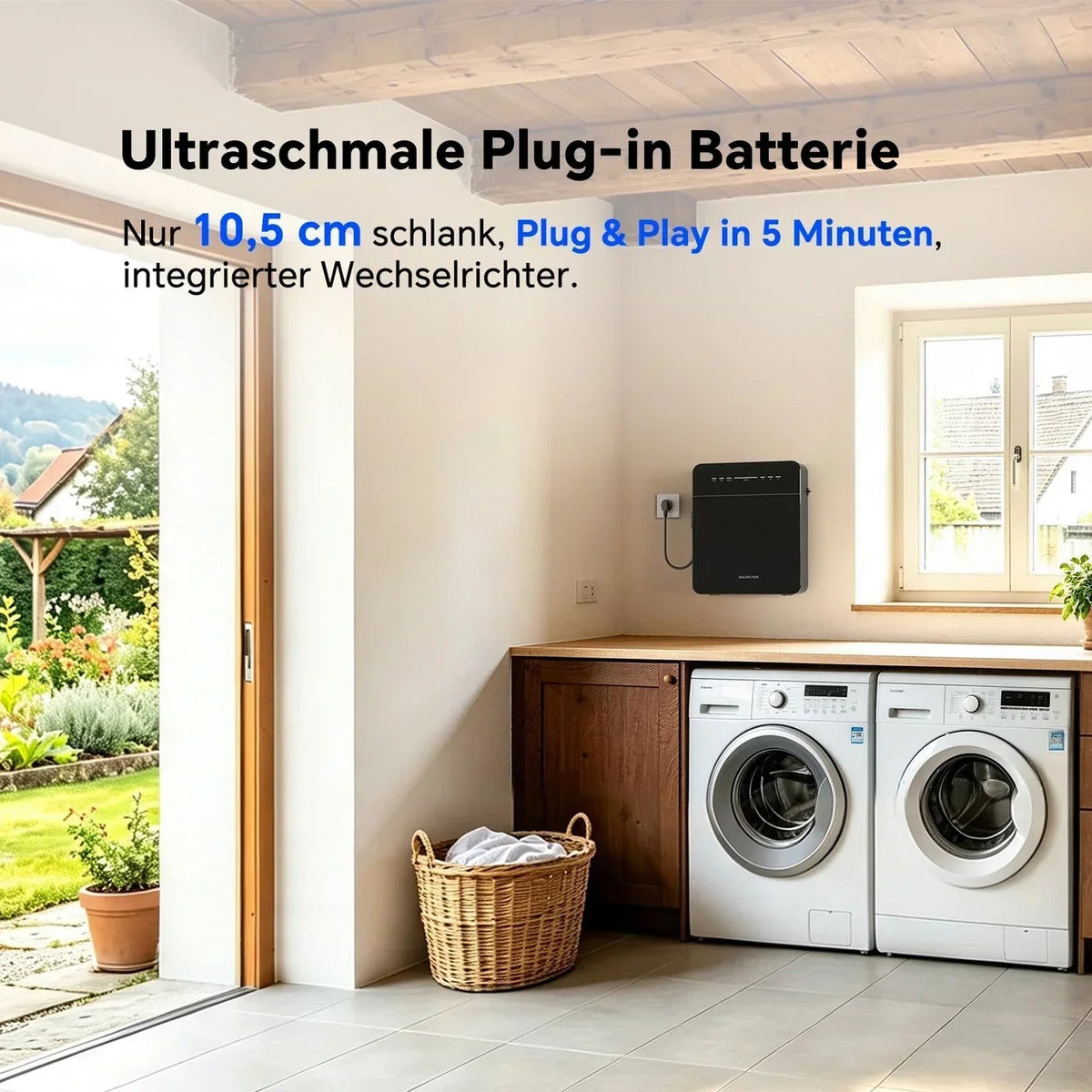 Marstek Venus E Mini Plug-and-Play Stromspeicher 2 kWh, 105 mm flach, 1,5 kW – Bild 2