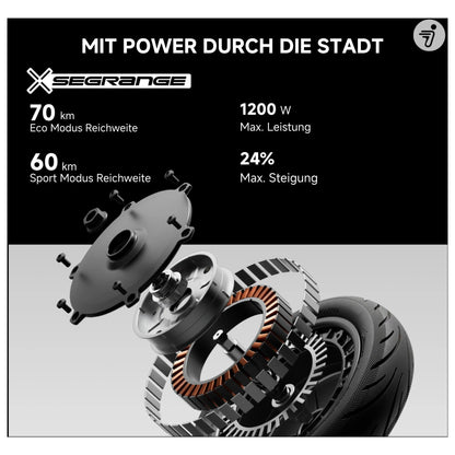 Segway Ninebot F3 Pro D E-Scooter, 500 W, 477 Wh, ABE Straßenzulassung, 20 km/h – Bild 2