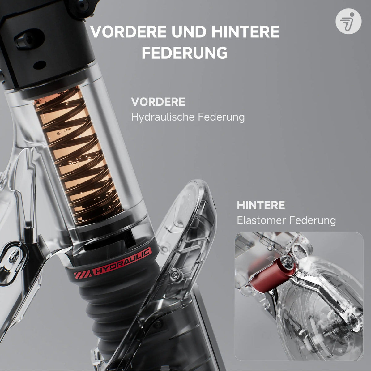 Segway Ninebot F3 Pro D E-Scooter, 500 W, 477 Wh, ABE Straßenzulassung, 20 km/h – Bild 3