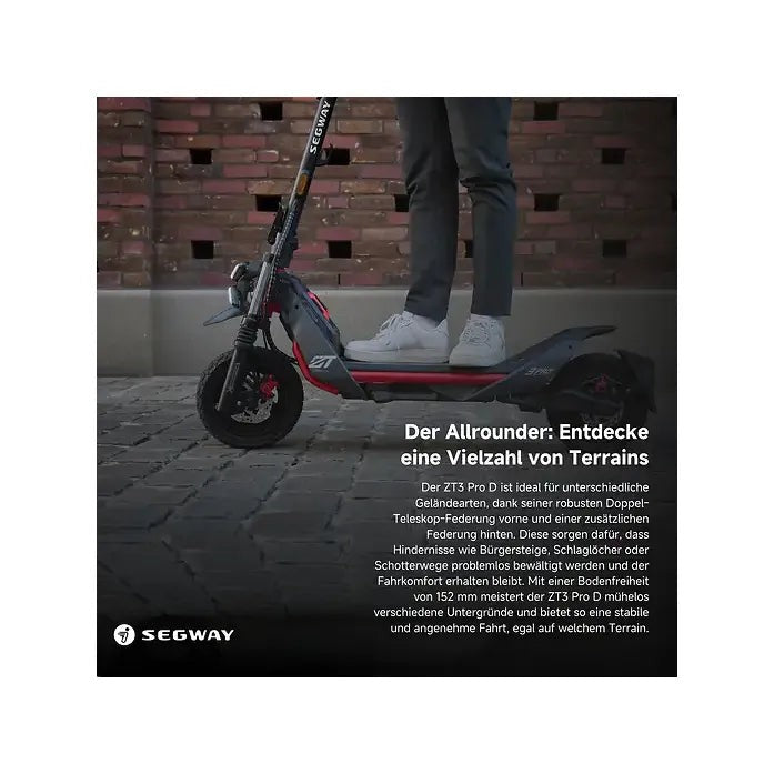 Segway Ninebot ZT3 Pro D E-Scooter, 500 W, 597 Wh, ABE Straßenzulassung, 20 km/h – Bild 3