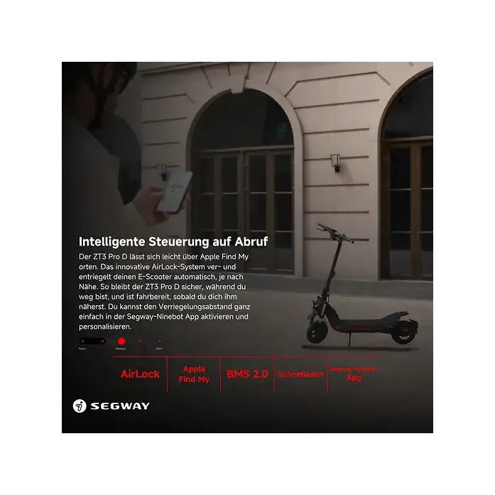 Segway Ninebot ZT3 Pro D E-Scooter, 500 W, 597 Wh, ABE Straßenzulassung, 20 km/h – Bild 4